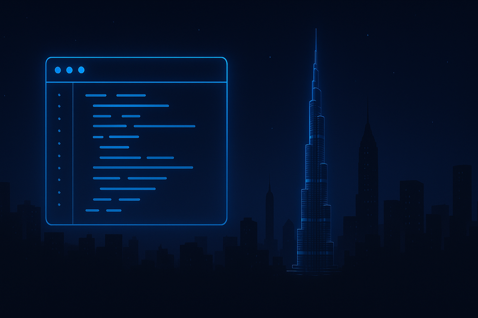 VPN City Illustration